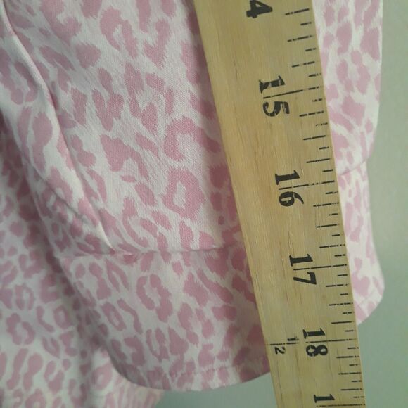 Joan Rivers Blazer Jacket Women Medium Pink Leopard Elastic Waist - Picture 10 of 12